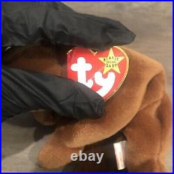 Beanie Babies Bucky the Bear TY Beanie Baby With Lots of Ultra Rare Tag Errors