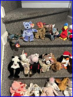 Beanie Babies Lot Of 60 Variety Of Rare & Limited Editiond, Great Condition Beanie Babies Lot Of 60 Variety Of Rare & Limited Editiond, Great Condition