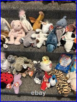Beanie Babies Lot Of 60 Variety Of Rare & Limited Editiond, Great Condition Beanie Babies Lot Of 60 Variety Of Rare & Limited Editiond, Great Condition