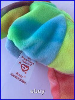 Beanie Babies Rare Peace Tag Error 1996 Must See Tie Dye Style VGC Beanie Babies Rare Peace Tag Error 1996 Must See Tie Dye Style VGC