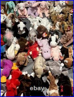 Beanie Babies Tags Lot Of 86 Some Rare And Tag Flaws Excellent Condition