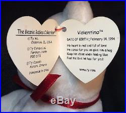 Beanie Babies Ty Valentino Collectible Retired (RARE) D. O. B. February 14,1994