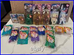 Beanie Babies, many unopened, rare and witherrors. Total 69 see Descriptions Beanie Babies, many unopened, rare and witherrors. Total 69 see Descriptions