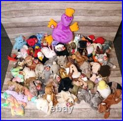 Beanie Baby Collection Rare Pieces Included in Lot, 65 in Total