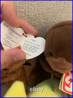 Beanie Baby Rare Retired Collection, (Patti 1992, Batty 1996 Valentino 1994)