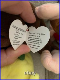 Beanie Baby Rare Retired Collection, (Patti 1992, Batty 1996 Valentino 1994)