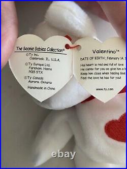 Beanie Baby Valentino Rare several tag errors