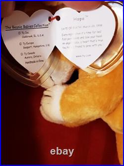 Beanie TY Beanie Baby- Hope With Errors Rare