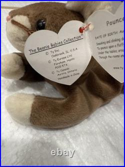 Beanie babies rare Pounce The Cat 1997. PVC, Excellent Condition. Tag Error. PVC Beanie babies rare Pounce The Cat 1997. PVC, Excellent Condition. Tag Error. PVC