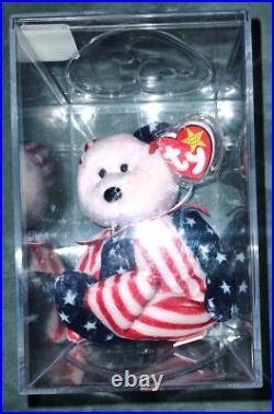 Beautiful, RARE & Retired TY Beanie Baby Spangle Bear Pink Face withtag Errors Beautiful, RARE & Retired TY Beanie Baby Spangle Bear Pink Face withtag Errors