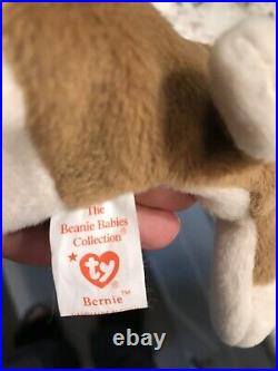 Bernie Beanie Baby. Rare With Error Tag. Made In korea