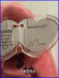Billionaire #10 Ty Beanie Baby Ultra Rare Ty Warner Signature Museum Quality
