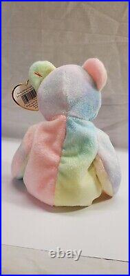 Birthday Bear Ty Beanie Baby Plush Toy First Edition B. B. Retired Rare