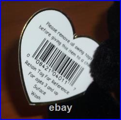 Blackie Ty Beanie Baby Bear 9 errors 1st Gen MINT PVC Suface Origiinal RARE 1993