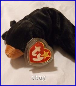 Blackie the Bear, TY Beanie Baby Vintage Original Rare Hang Tag Errors 1993 (KR) Blackie the Bear, TY Beanie Baby Vintage Original Rare Hang Tag Errors 1993 (KR)