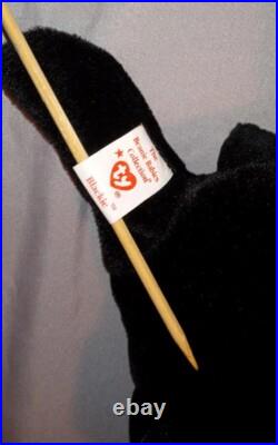 Blackie the Bear, TY Beanie Baby Vintage Original Rare Hang Tag Errors 1993 (KR) Blackie the Bear, TY Beanie Baby Vintage Original Rare Hang Tag Errors 1993 (KR)