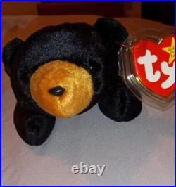 Blackie the Bear, TY Beanie Baby Vintage Original Rare Hang Tag Errors 1993 (KR) Blackie the Bear, TY Beanie Baby Vintage Original Rare Hang Tag Errors 1993 (KR)