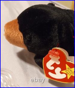 Blackie the Bear, TY Beanie Baby Vintage Original Rare Hang Tag Errors 1993 (KR) Blackie the Bear, TY Beanie Baby Vintage Original Rare Hang Tag Errors 1993 (KR)