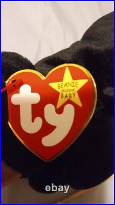 Blackie the Bear, TY Beanie Baby Vintage Original Rare Hang Tag Errors 1993 (KR) Blackie the Bear, TY Beanie Baby Vintage Original Rare Hang Tag Errors 1993 (KR)