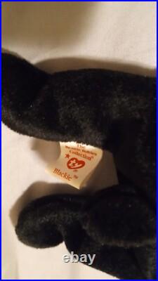 Blackie the Bear, TY Beanie Baby Vintage Original Rare Hang Tag Errors 1993 (KR) Blackie the Bear, TY Beanie Baby Vintage Original Rare Hang Tag Errors 1993 (KR)