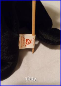Blackie the Bear, TY Beanie Baby Vintage Original Rare Hang Tag Errors 1993 (KR) Blackie the Bear, TY Beanie Baby Vintage Original Rare Hang Tag Errors 1993 (KR)