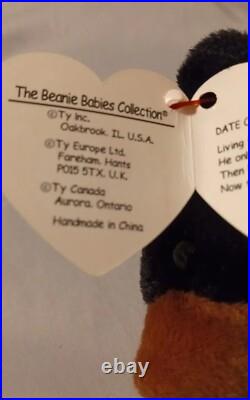 Blackie the Bear, TY Beanie Baby Vintage Original Rare Hang Tag Errors 1993 (KR) Blackie the Bear, TY Beanie Baby Vintage Original Rare Hang Tag Errors 1993 (KR)