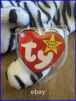 Blizzard Tiger original TY BEANIE BABIES RETIRED 1996 Rare PVC PELLETS