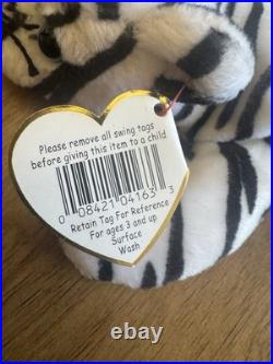 Blizzard Tiger original TY BEANIE BABIES RETIRED 1996 Rare PVC PELLETS