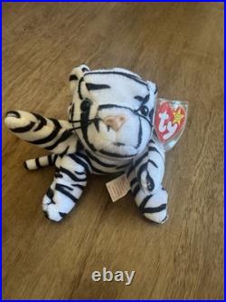 Blizzard Tiger original TY BEANIE BABIES RETIRED 1996 Rare PVC PELLETS