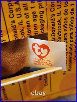 Britania The Bear Ronald McDonald TY Beanie Babies 1993 Oakbrook Tush Tag Rare