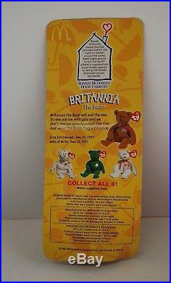 Britannia Bear-1997 McDonald's Ty Beanie Baby With Rare Errors 1993 OakBrook