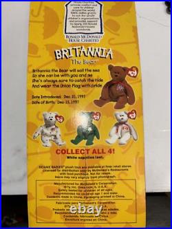 Britannia Bear-1997 McDonald's Ty Beanie Baby With Rare Errors 1993 OakBrook