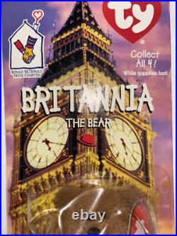 Britannia Bear-1997 McDonald's Ty Beanie Baby With Rare Errors 1993 OakBrook