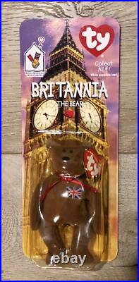 Britannia The Bear-1996 McDonalds Ty Beanie Baby with Rare Errors 1993, OakBrook