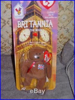 Britannia The Bear 1997 McDonalds Ty Beanie Baby Rare Errors OakBrook
