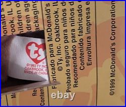 Britannia The Bear 1999 McDonalds Ty Beanie Baby With Rare Errors 1993 Oakbrook