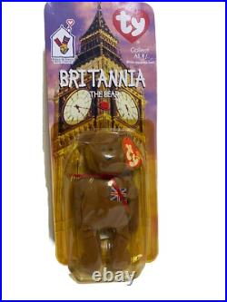 Britannia The Bear-1999 McDonalds Ty Beanie Baby with Rare Errors 1993, OakBrook