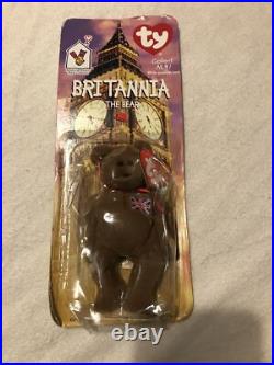 Britannia The Bear-1999 McDonalds Ty Beanie Baby with Rare Errors 1993, OakBrook