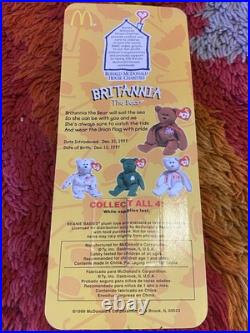 Britannia The Bear 1999 McDonalds Ty Beanie Baby with Rare Errors 1993, OakBrook Britannia The Bear 1999 McDonalds Ty Beanie Baby with Rare Errors 1993, OakBrook