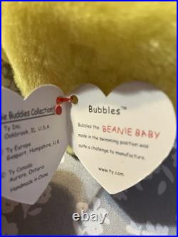 Bubbles the ORIGINAL Beanie Baby/ Rare Vintage Collectible, Mint Condition