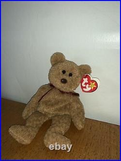 COLLECTABLE Ty Beanie Babies Curly The Bear Plush RARE