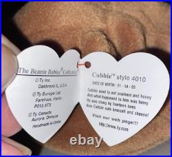 CUBBIE TY Beanie Babies Style 4010 Rare Retired Contains All 10 ErrorsREAD
