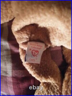 CURLY 1996 TY original beanie babies rare with tags MINT 7 ERRORS