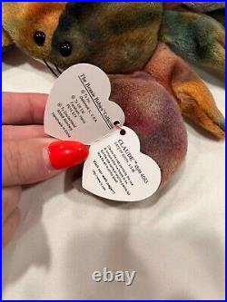 Claude the Crab 1996 beanie baby NEW CONDITION RARE -Perfect swing & toosh tag