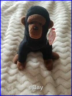 Congo The Gorilla Rare Retired Ty Beanie Baby 1996 With Errors and PVC