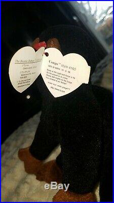 Congo The Gorilla Rare Retired Ty Beanie Baby 1996 With Errors and PVC