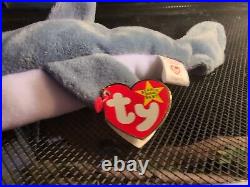 Crunch The Shark Beanie Baby-rare-retired Mint Condition 1996 Tag Errors New