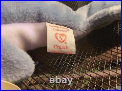 Crunch The Shark Beanie Baby-rare-retired Mint Condition 1996 Tag Errors New