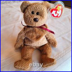 Curly Beanie Baby Retired Bear NWT Rare Edition with Multiple Tag Errors