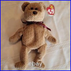 Curly Beanie Baby Retired Bear NWT Rare Edition with Multiple Tag Errors